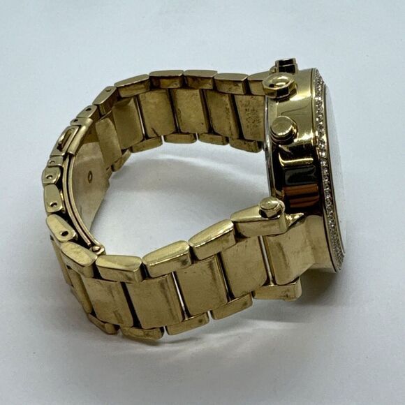 Michael Kors Parker MK5354 Women\'s Gold Stainless Steel Analog Dial Watch JNA393 main image 4